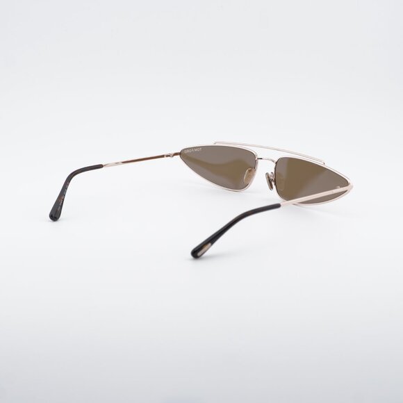 Tom Ford Cam FT0979 28G Sunglasses Gold Geometric Frame, Brown Lenses